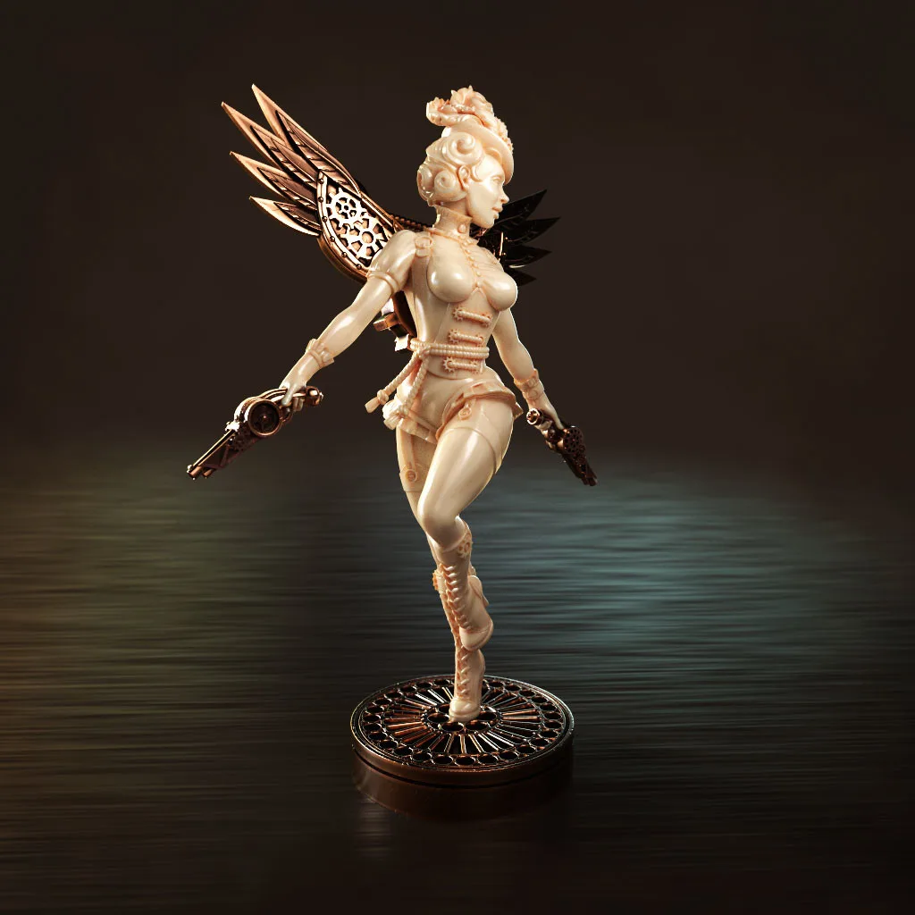 Vicky Victorian Angels collectible sculpture in three-quarter view by Anna Schmelzer