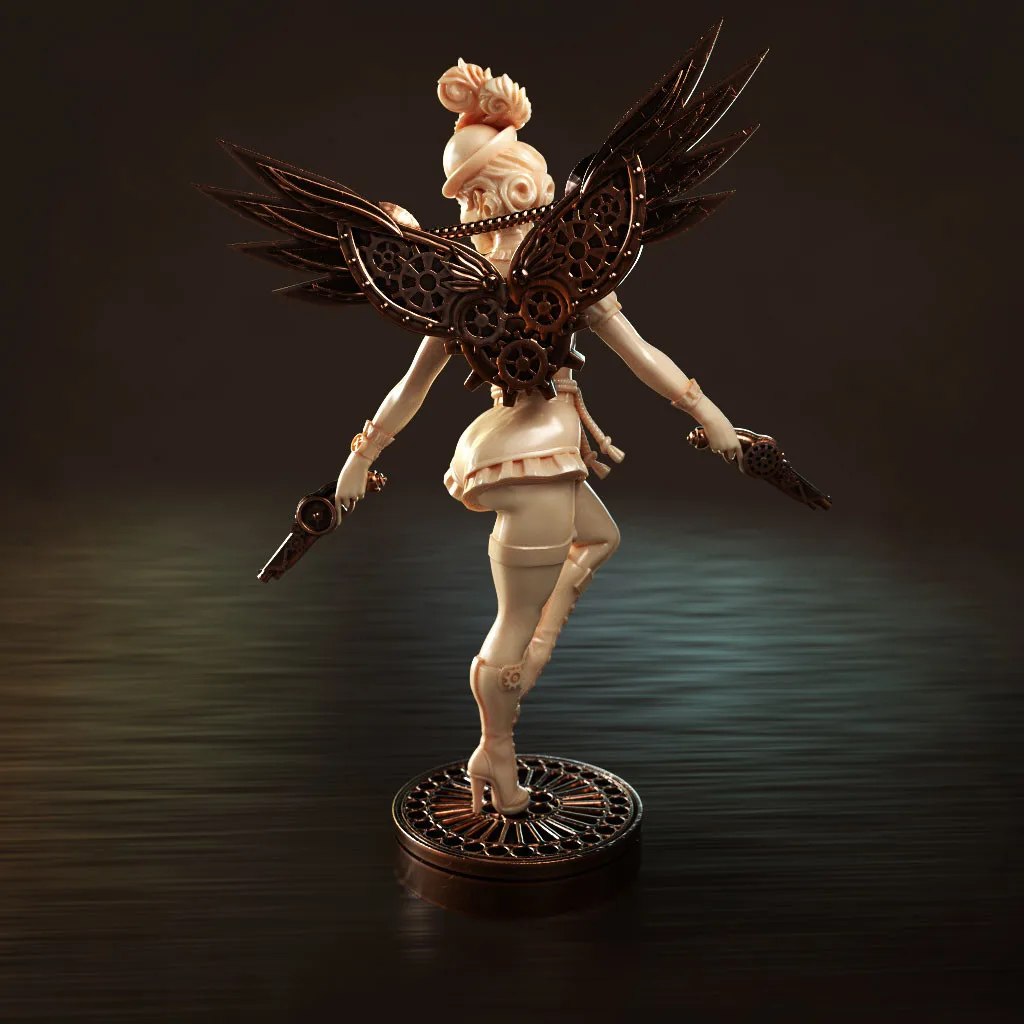 Vicky Victorian Angels collectible sculpture from a second presentation angle by Anna Schmelzer