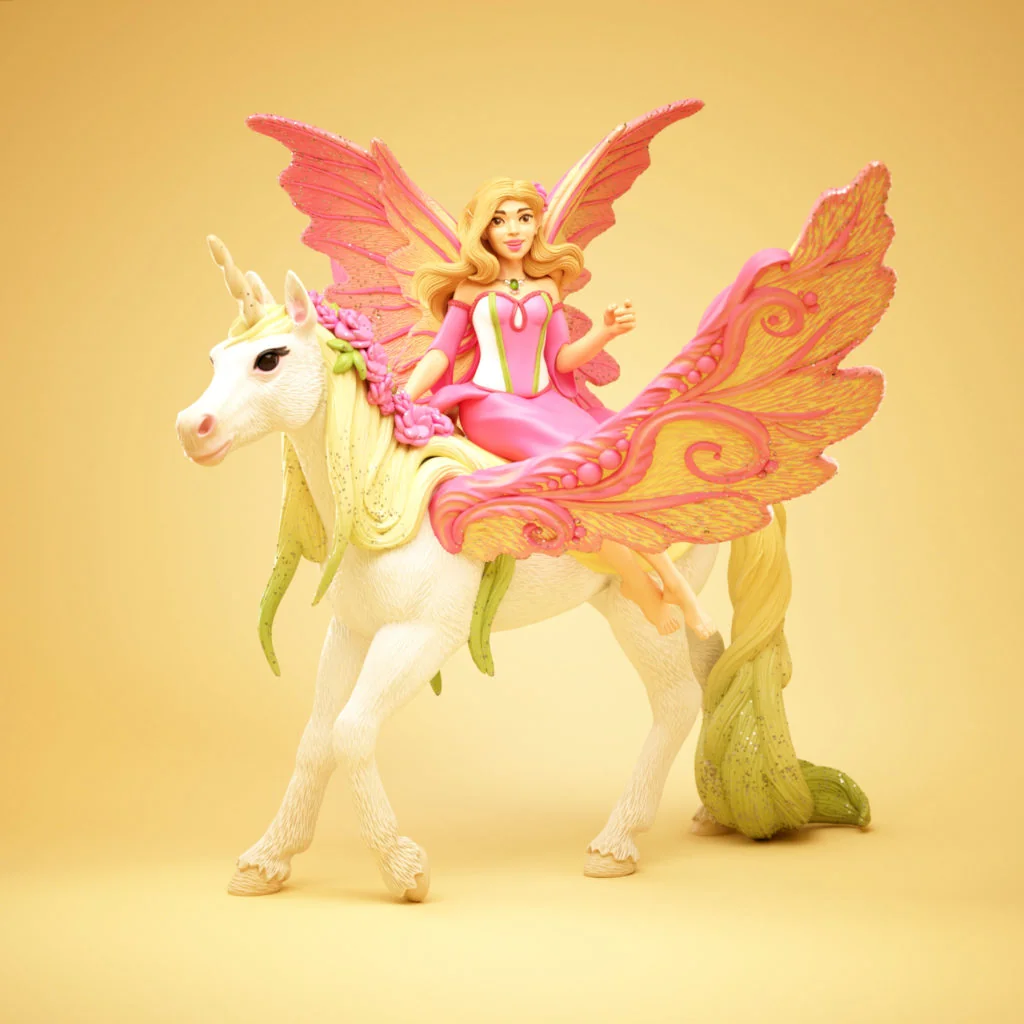 Alternate render of Feya on Butterfly Pegasus for the Schleich Bayala line by Anna Schmelzer
