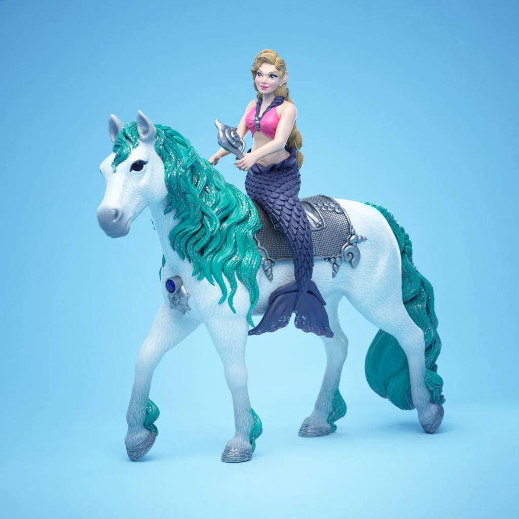 Bayala Gabriella Mermaid toy sculpt for Schleich in hero render by Anna Schmelzer