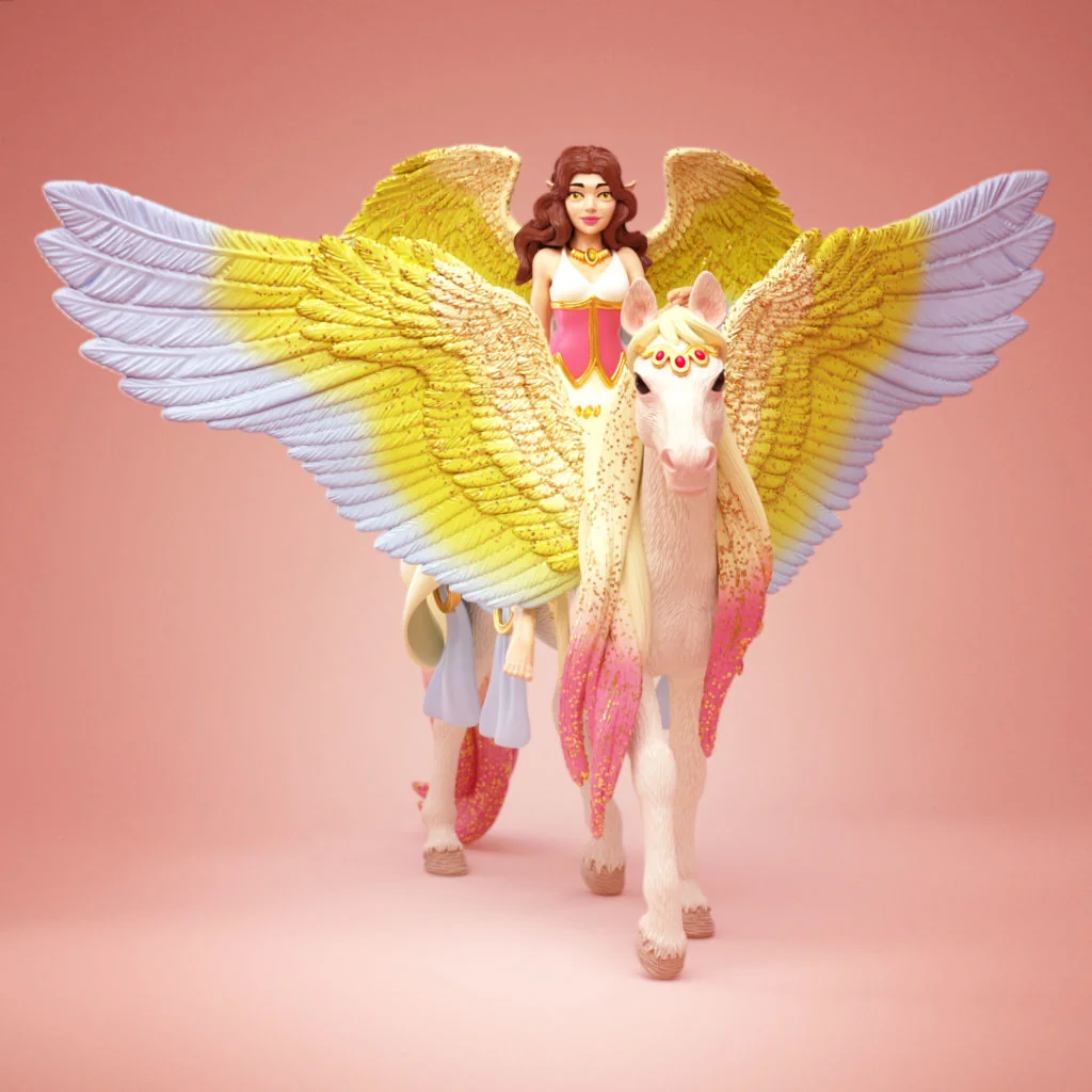 Front view render of the Bayala Gabriella Mermaid toy sculpt by Anna Schmelzer