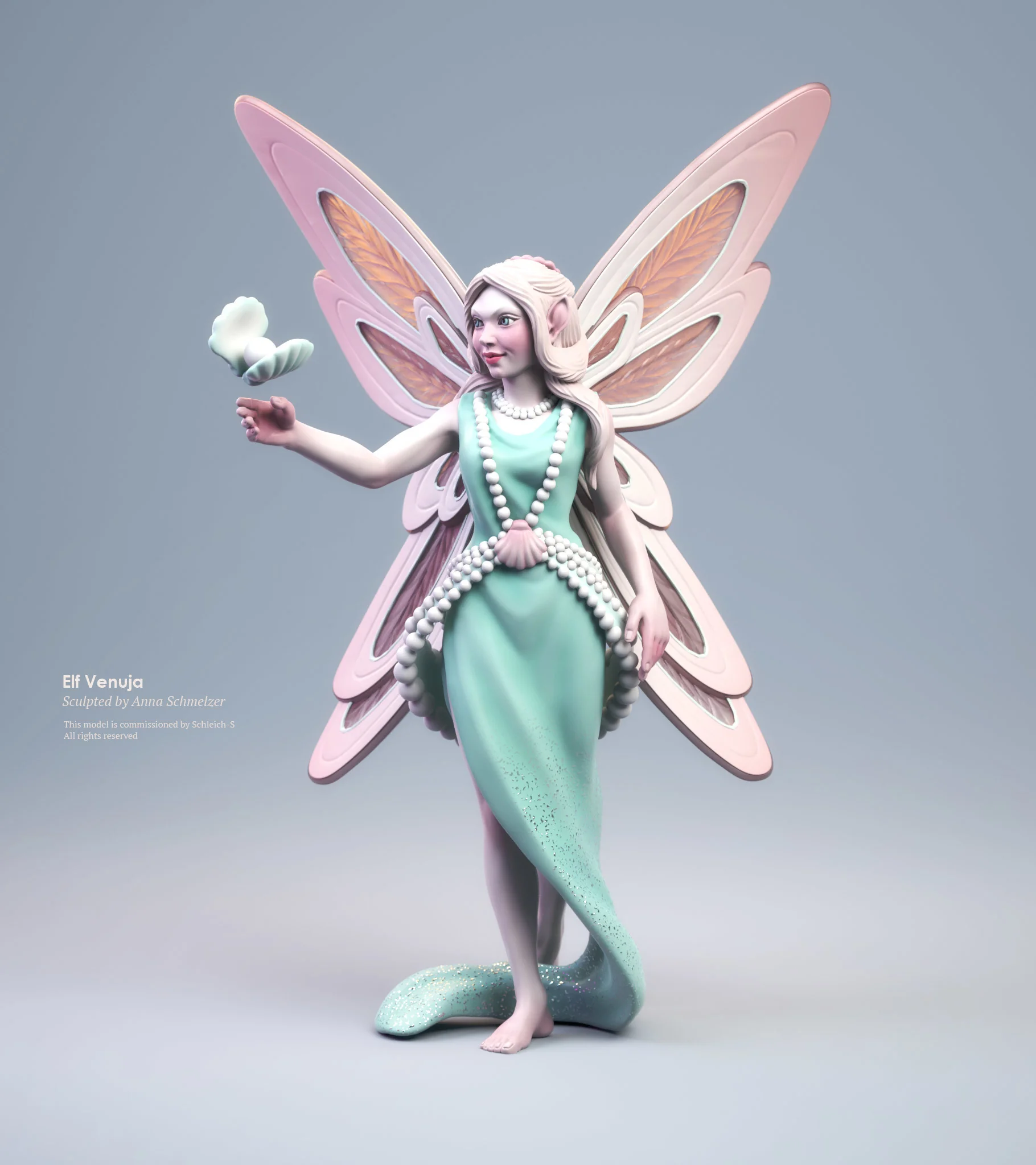 Bayala Venuja elf figure sculpt for Schleich by Anna Schmelzer