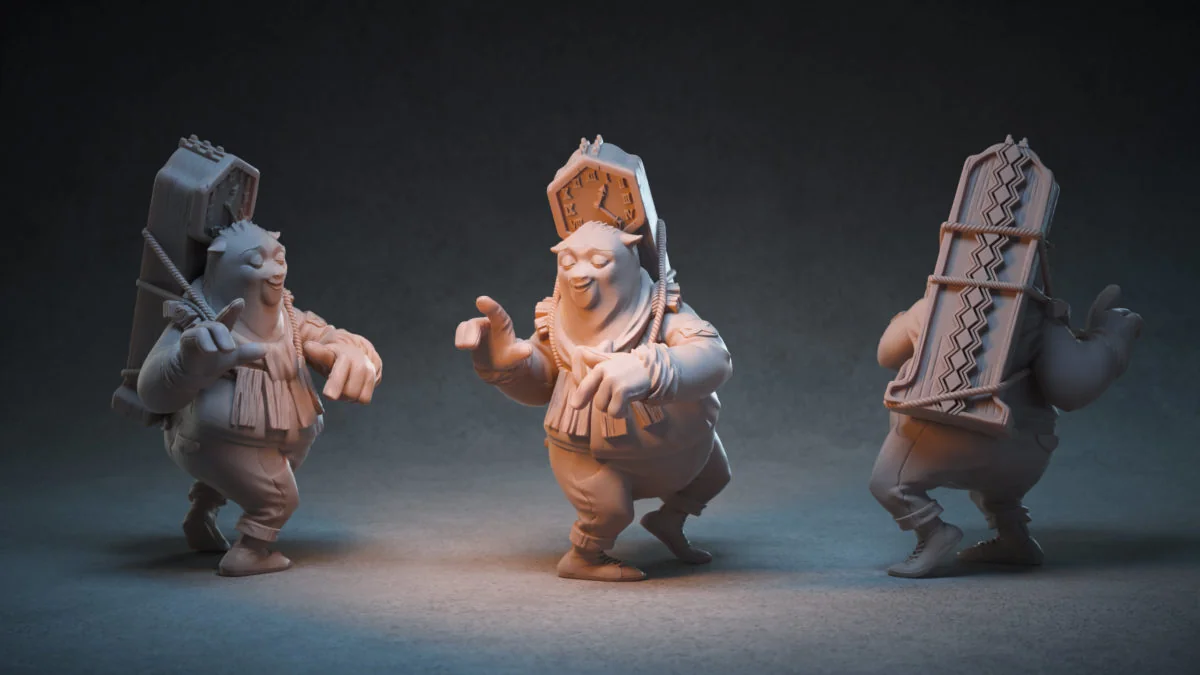 ZBrush scale-model render of the Stranski Bear collectible sculpt by Anna Schmelzer