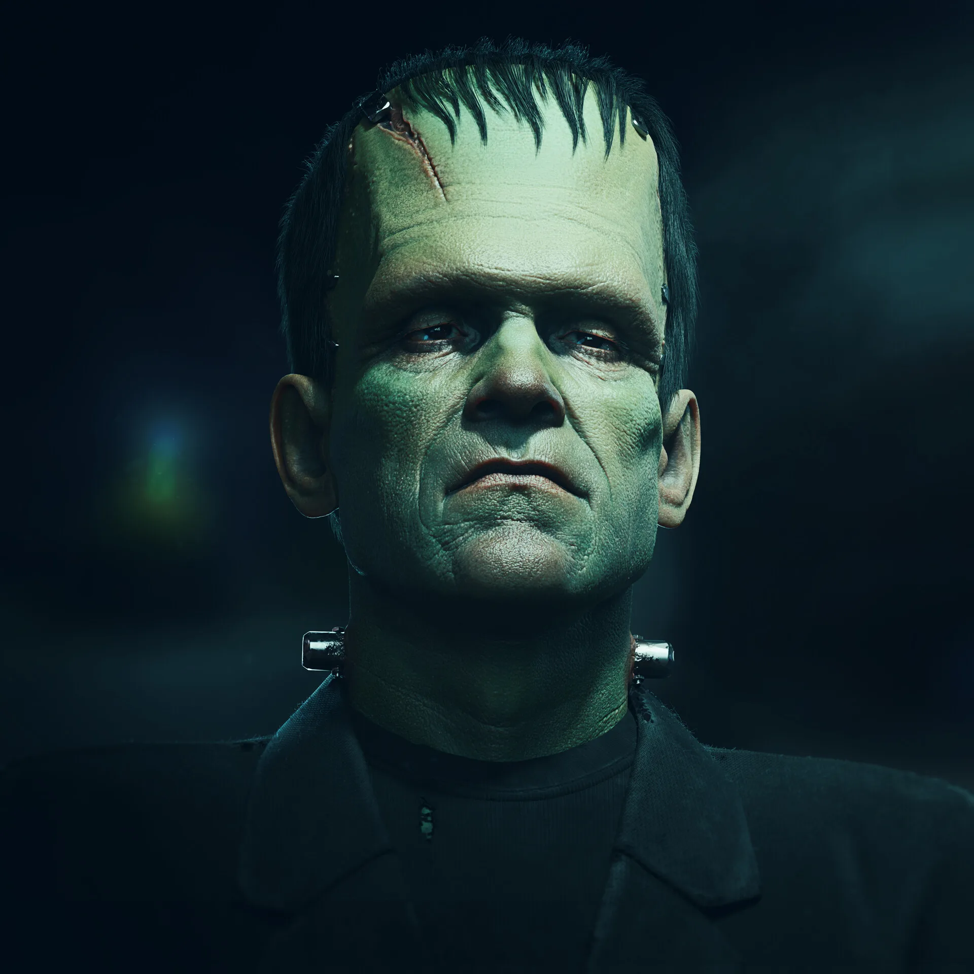 Frankenstein's Monster — photoreal 3D character sculpture hero render by Anna Schmelzer
