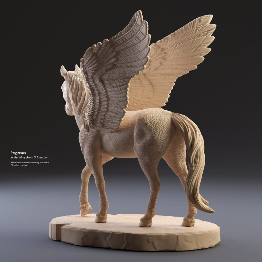 ZBrush Pegasus – Anna Schmelzer for Schleich Toy 3D – Back